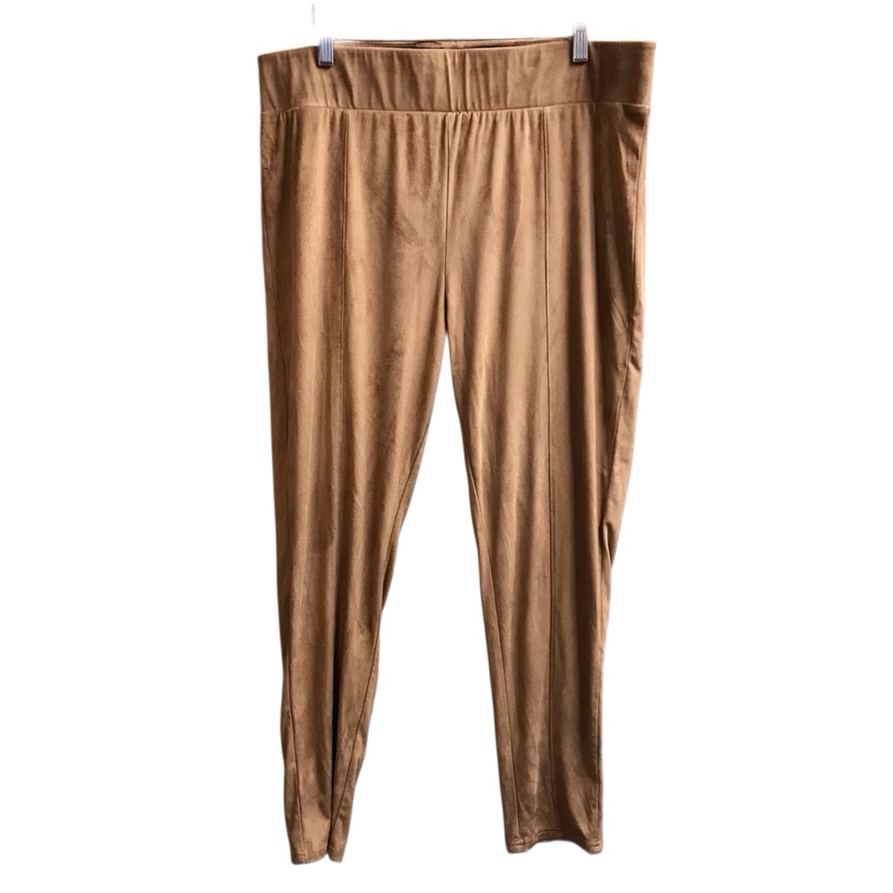 Seven7 Women's Size XXLarge Faux Suede Brown Pull On Leggings